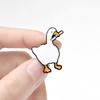 Naughty Goose Enamel Brooch, Cartoon Animal Shaped Badge, Bag Lapel Accessory, Creative Jewelry Gift