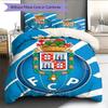 Juego de edredón y fundas de almohada del club de Oporto Decoración del hogar Regalo de cumpleaños (1 * funda nórdica + 2 * fundas de almohada, sin núcleo)