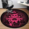 1pc Pink Kitty Chair Carpet for Office, Round Non Slip Durable Large Size Office Carpet, Suitable for Office