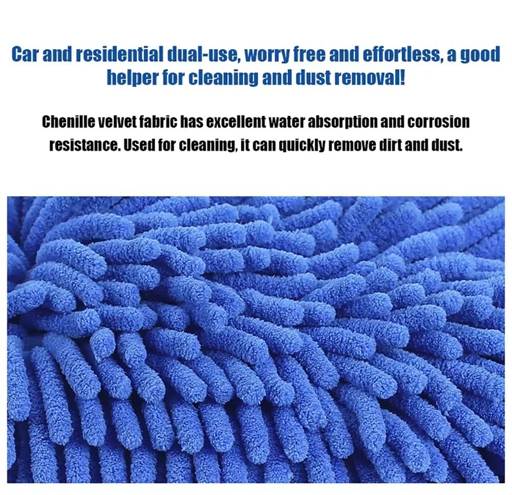 1/2PCS Car Detailing Wash Gloves Double Sided Multifunction Gloves Motorcycle Wash Tools Care Cleaning Car Accessories