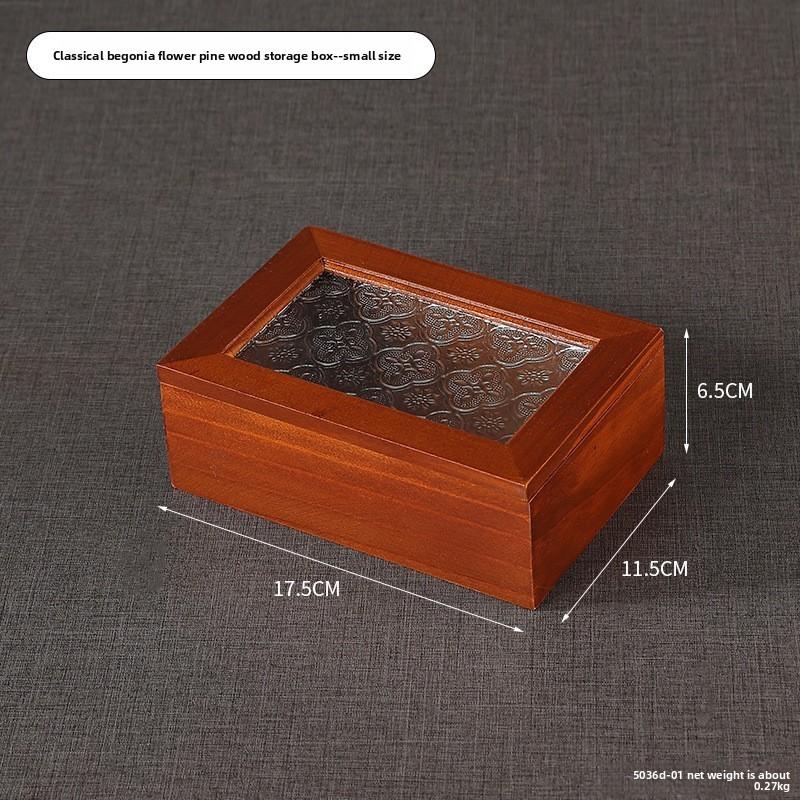 Vintage Staubdichte Holzaufbewahrungsbox mit Deckel für die Organisation und Dekoration zu Hause