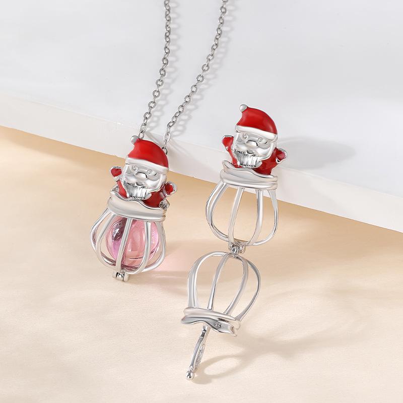 Women's S925 Silver Aromatherapy Magic Box Necklace - Christmas Gift Hollow Pendant