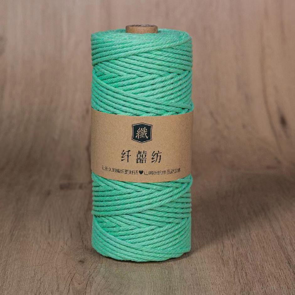 3Mm100M Colored Cotton Rope Thread Handmade Diy Bundled Woven Bag Wound Decorative Thread Tapestry Accessories Material
