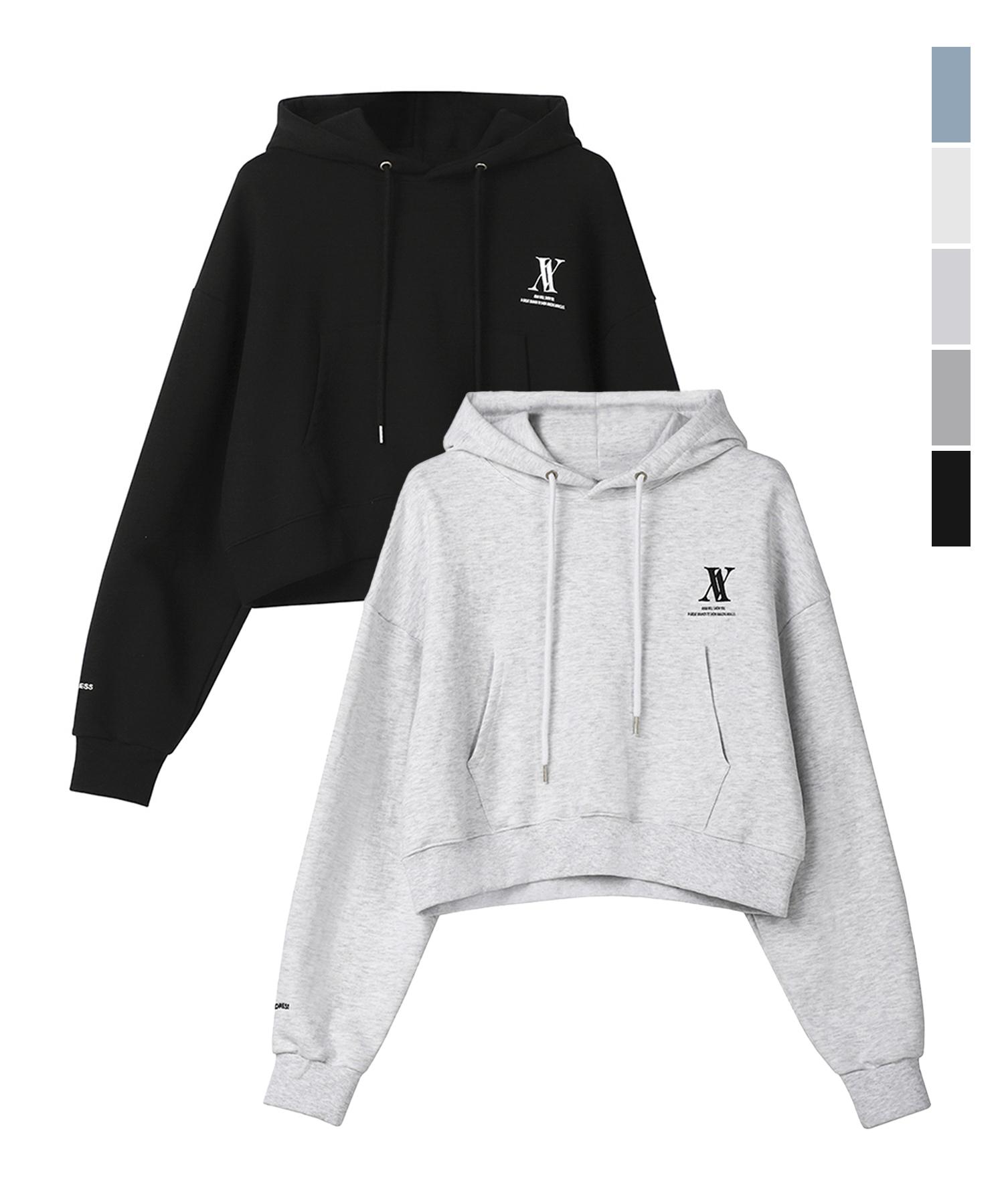 Urban Dress Av Logo Crop Hoodie - 5Col Ivory S