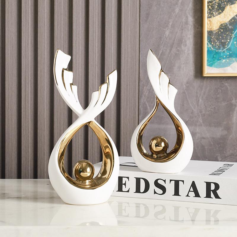 

Легкие роскошные высококачественные керамические изделия ручной работы в виде крыльев ангела, фойе, тумба под телевизор, гостиная, минималистский декор винного шкафа и т. д.