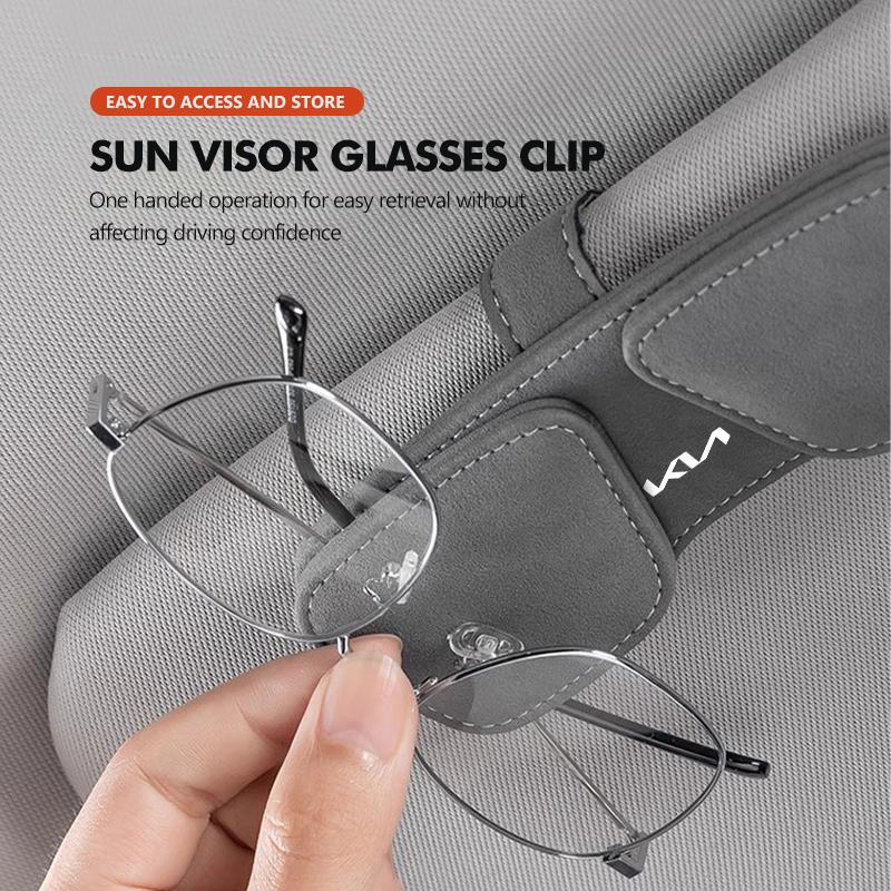 Car Magnetic Glasses Clip Sun Visor Glasses Holder Card Ticket Clip For KIA Stinger Optima Cerato Soul Venga Forte Spectra ZC1