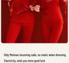 Year of the Horse Red Autumn Cotton Underwear Set for Men & Women - Thin, Warm, Middle-aged & Elderly