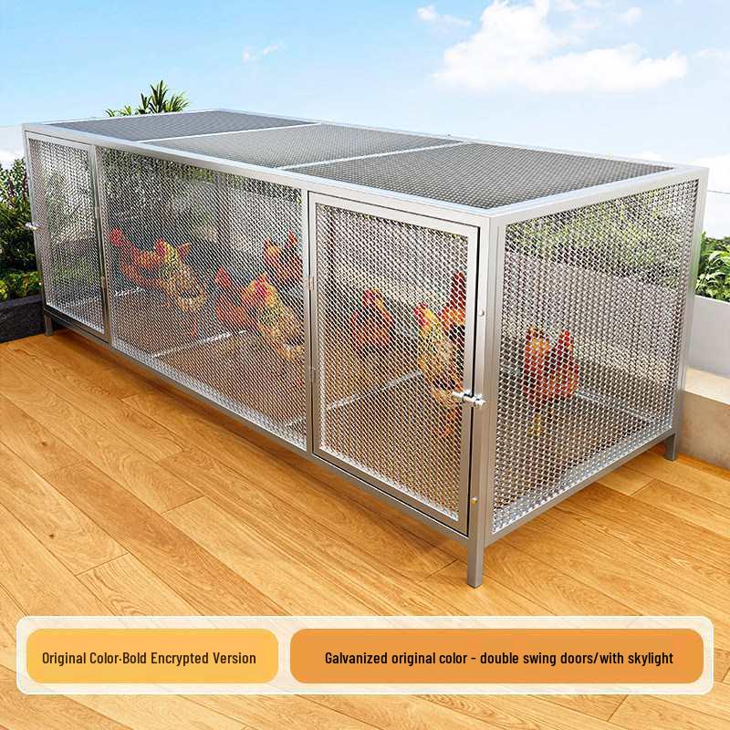 Large Rustproof Multi-Animal Coop: Pigeon, Rabbit, Chicken – Thick Iron Wire Mesh