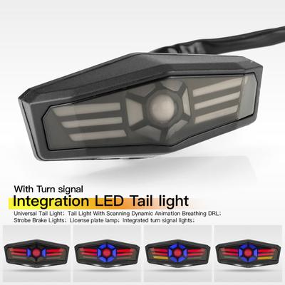 Motorrad-Modifikationszubehör, integriertes LED-Rücklicht mit Blinker, Kennzeichenbeleuchtung