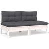Day and Night - Day and Night 2-seater Garden Sofa with White Pine Wood Cushions
