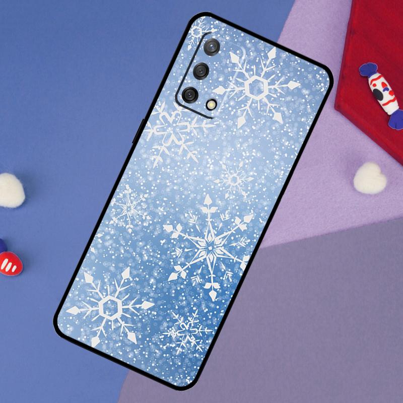 Snow Snowflake Winter Case For Oppo A5 Pro A6 A57 A17 A78 A54 A74 A94 A76 A16 A96 A18 A40 A60 A80 A38 A58 A98 A15
