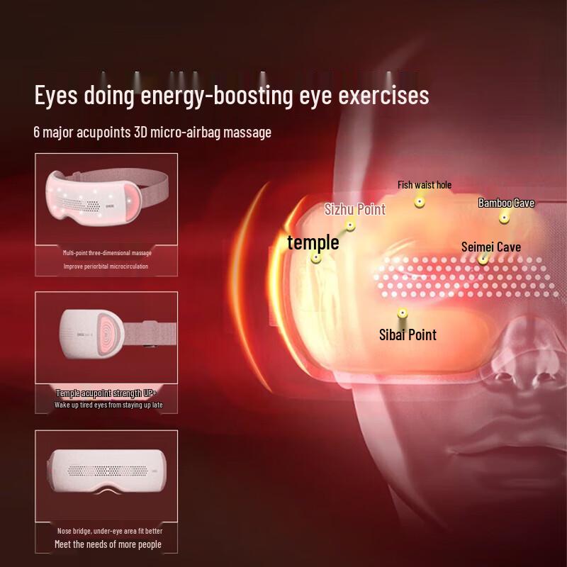 Breo Eye Massager with Heat and 3D Visual Window CN Plug (adapter Included)
