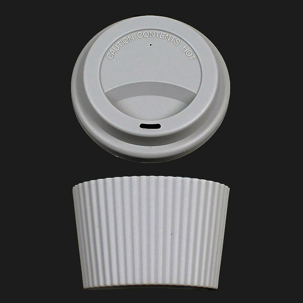 Silicone World 2PCS/Set Silicone Coffee Cup Cover Heat Insulation Anti Slip Cup Sleeve Mug Glass Cup Cover Anti-Dust Cup Lids