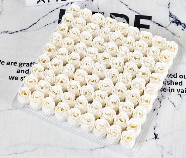 81pcs Valentine Flower Box Wife Birthday Gift for Best Friend Bath Rose Soap Flower