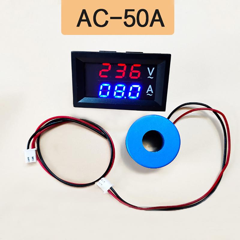 10A 50A 100A 220V Voltage Current Meter Tester AC 50-500V Digital LCD Voltmeter Ammeter Detector Current Transformer