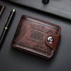 Dollar Bill Embossed PU Leather Wallet Multiple Card Slots Snap Button Closure Waterproof Blocking Travel Business Gift