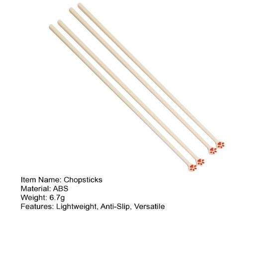 Cute Cat Paw Chopsticks Non-Slip Grip Utensils with Paw Print Design Reusable Kitchenware for Sushi Noodles Unique Gift for Cat Lovers & Japanese Food