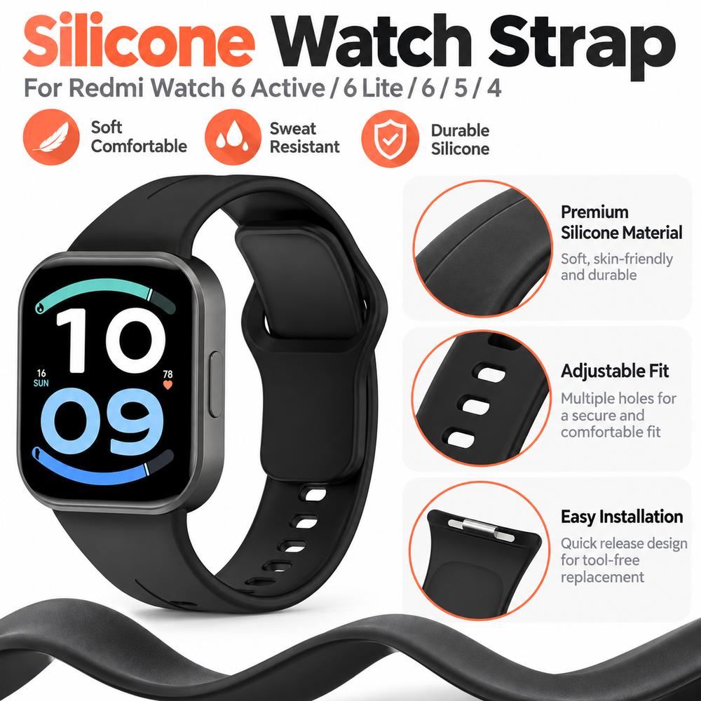 Colorful Wristband Watch Band for Redmi Watch 6 Active/6 Lite/6/5/4 Smart Watch Accessories