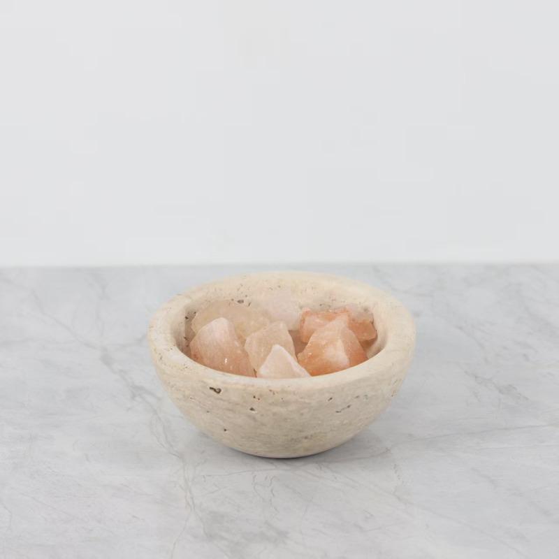 Wabi Sabi Style Natural Yellow Cave Stone Flower Wood Incense Rack Decoration Palo Santo Burner, Aromatherapy Crystal Container