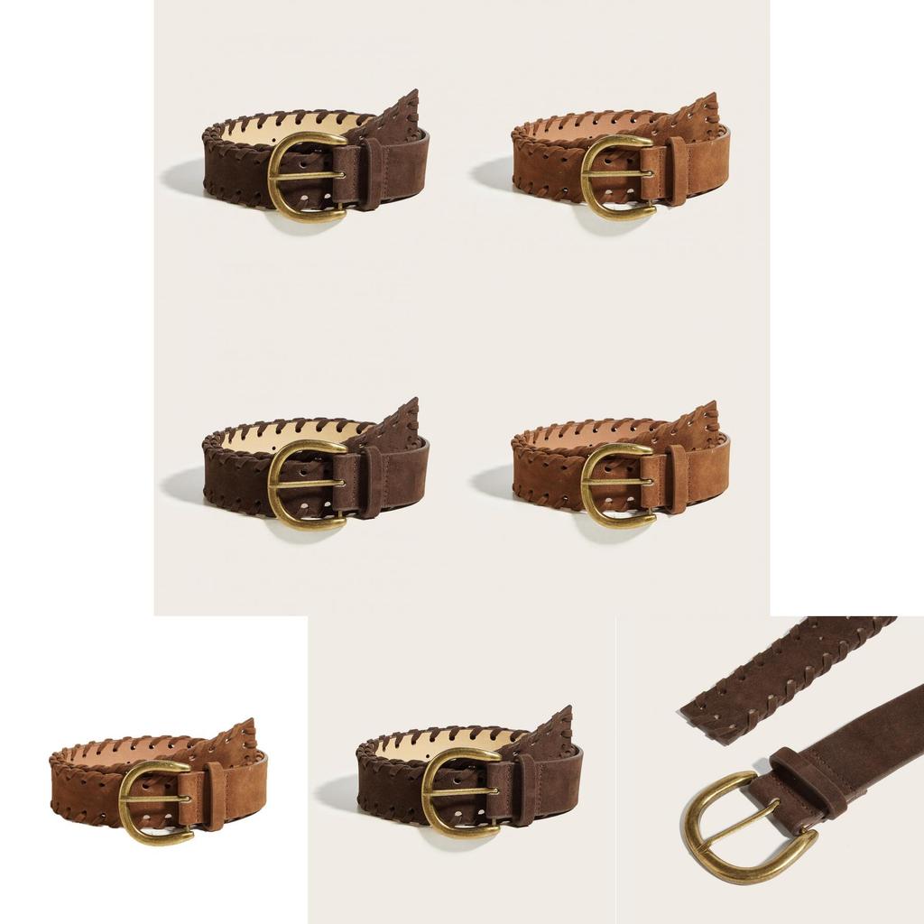 Womens Fashion Belt With Vintage Handcrafted Rope And Pin Buckle For Casual And Office Wear