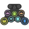Electronic Drum Set with Drum Sticks and Pedals Portable Practice Drum Pad Kit BT Electric Drum Set for Kids Boy Birthday Gifts