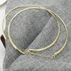Edelstahl Halsband 4mm Gold Damen Personalisierter Modeschmuck Personalisierter Metallring Schlüsselbein Choker Halskette Schmuck