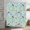 Blue Sunflower Car Flower Shower Curtain Home Decor Waterproof Bathroom Accessory Pink Purple Yellow Green Rainbow Pattern (180x