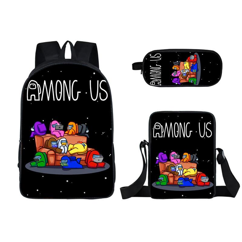 Among Us Backpack Set For Kids Stylish And Practical 3-piece School Accessory Bundle