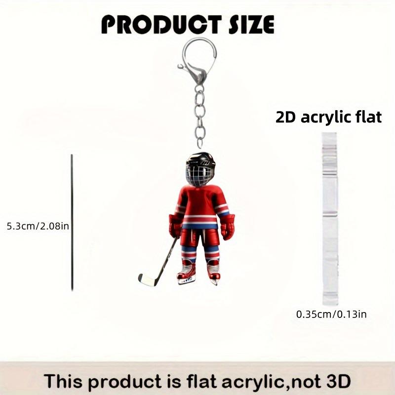 

2D Flat Acrylic Decoration Pendant Keychain One Size білий