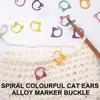 24Pcs Metal Stitching Marker Cats Shaped Crochet Marker Rings Locking Stiching Rings Knitting Marker for Crocheting