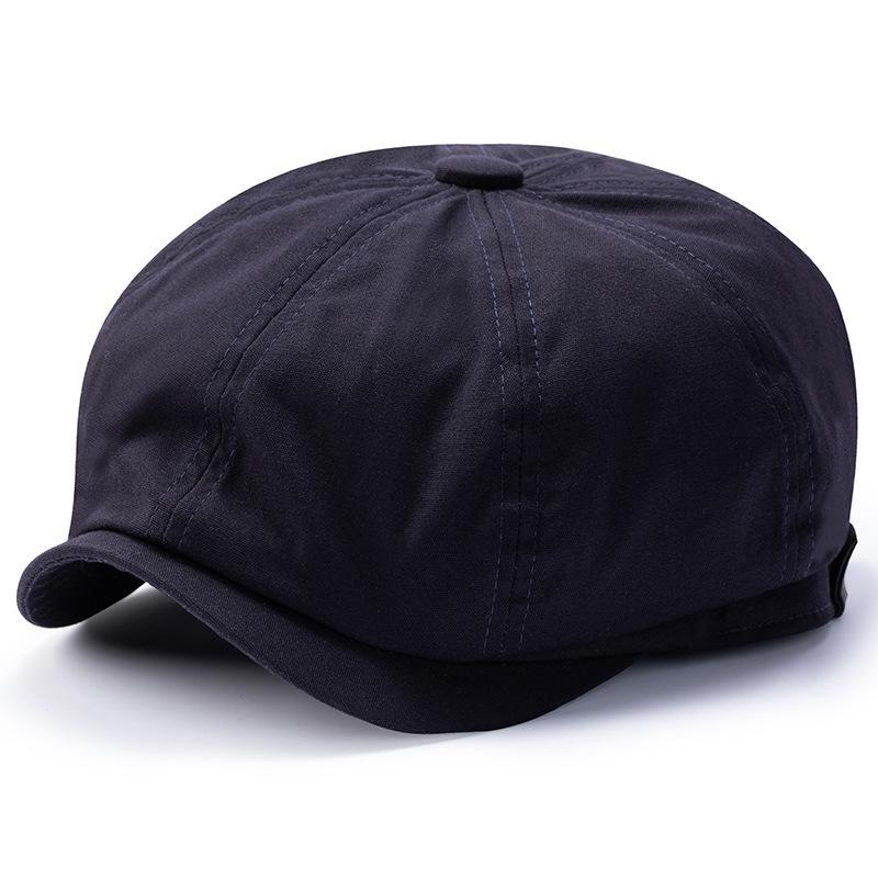 

Oversize Big Head Men s Newsboy Flat Cap 100% Cotton Gatsby Hats Dad Plain Ivy Caps Golf Cabbie Hat Women Octagonal Berets XL Head 60-64cm чорний