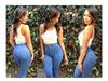 Dames Høytlivet Slim-Fit Elastisk Blyantjeans - Stilig 2019 Trend