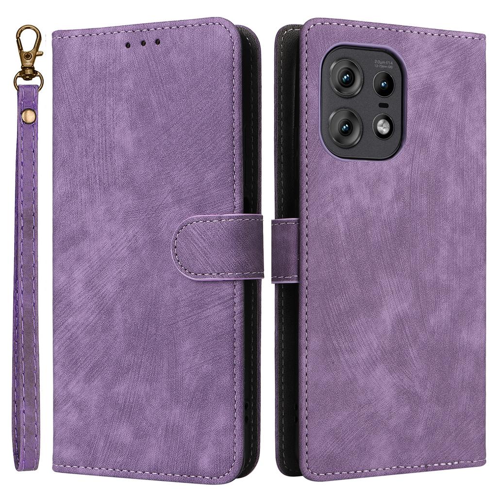 For Motorola Edge 50s Pro 5G/Edge 50 Pro 5G/Edge 50 5G Case RFID Blocking Leather Flip Magnetic Protect Phone Cover with Wrist Strap