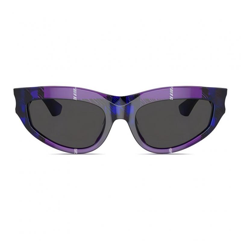 Burberry Temple Logo Cat's Eye Sunglasses Women's Purple