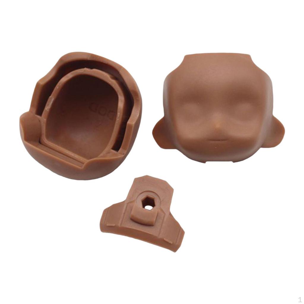 Clay Doll Head Blank Face Back of Set Body Parts Small Decor Stable DIY Unique Vivid