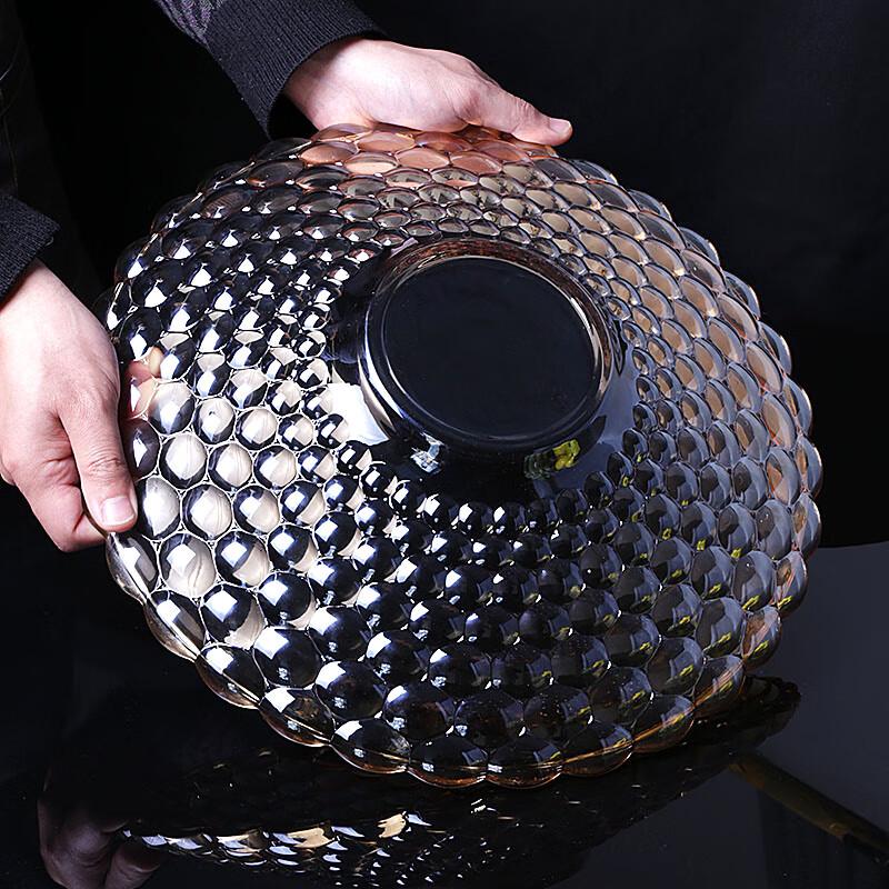 Large European Style Crystal Glass Fruit Bowl