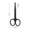 Stainless Steel Black Round Head Safety Nose Hair Scissors for Both Men and Women (does Not Hurt the Nose)