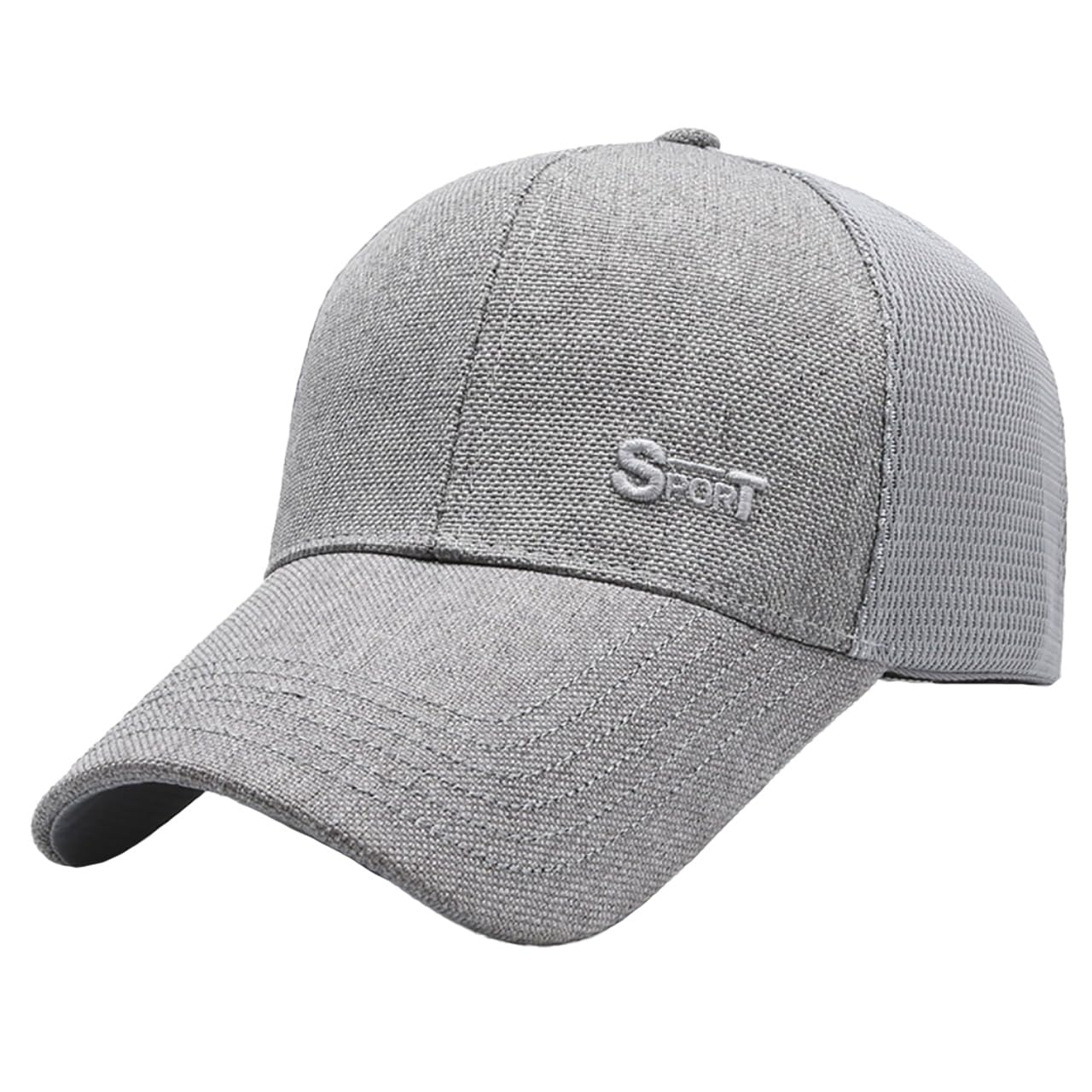 

Sun UV CZA485 [White Fang] Hat, Cap, Mesh, Hat, Protection, Outdoor, Summer, Sports, Stylish, Men s, (Light Gray)
