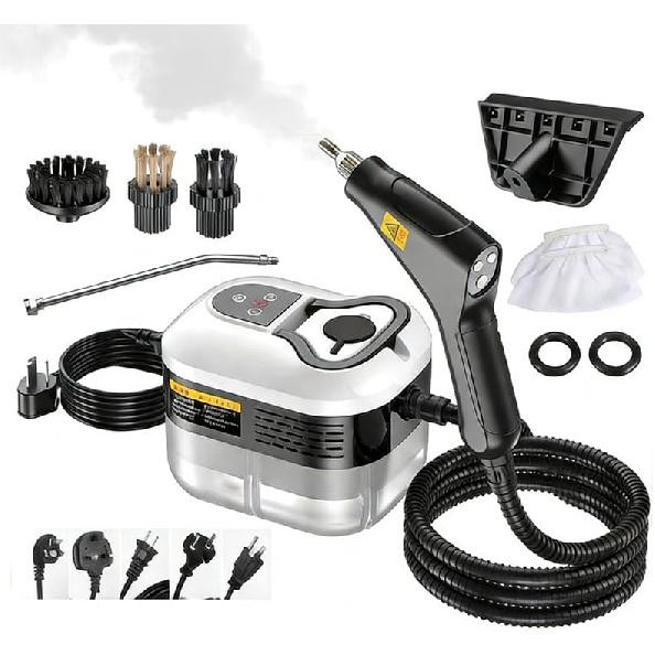 

Portable 2500W High Temperature Pressurized Handheld Steam Cleaner with 6 Adjustable Levels Cleaning Machine for Kitchen Bathroom Furniture Car UK PLUG білий