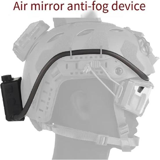 Tactical Cordless Airsoft Goggles Defogger Defogging Fan Anti-fog Pump for Safety Glasses with Rubber Seal Adjustable Wind Speed