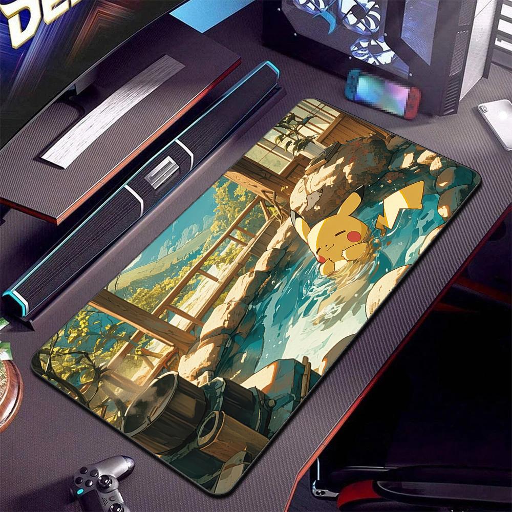 Mouse Pad Large Gaming Accessories Computer Gamer Keyboard Pad P-Pokemon Laptop Desk Mouse Mat XXL Rubber Non-slip Base Mousepad