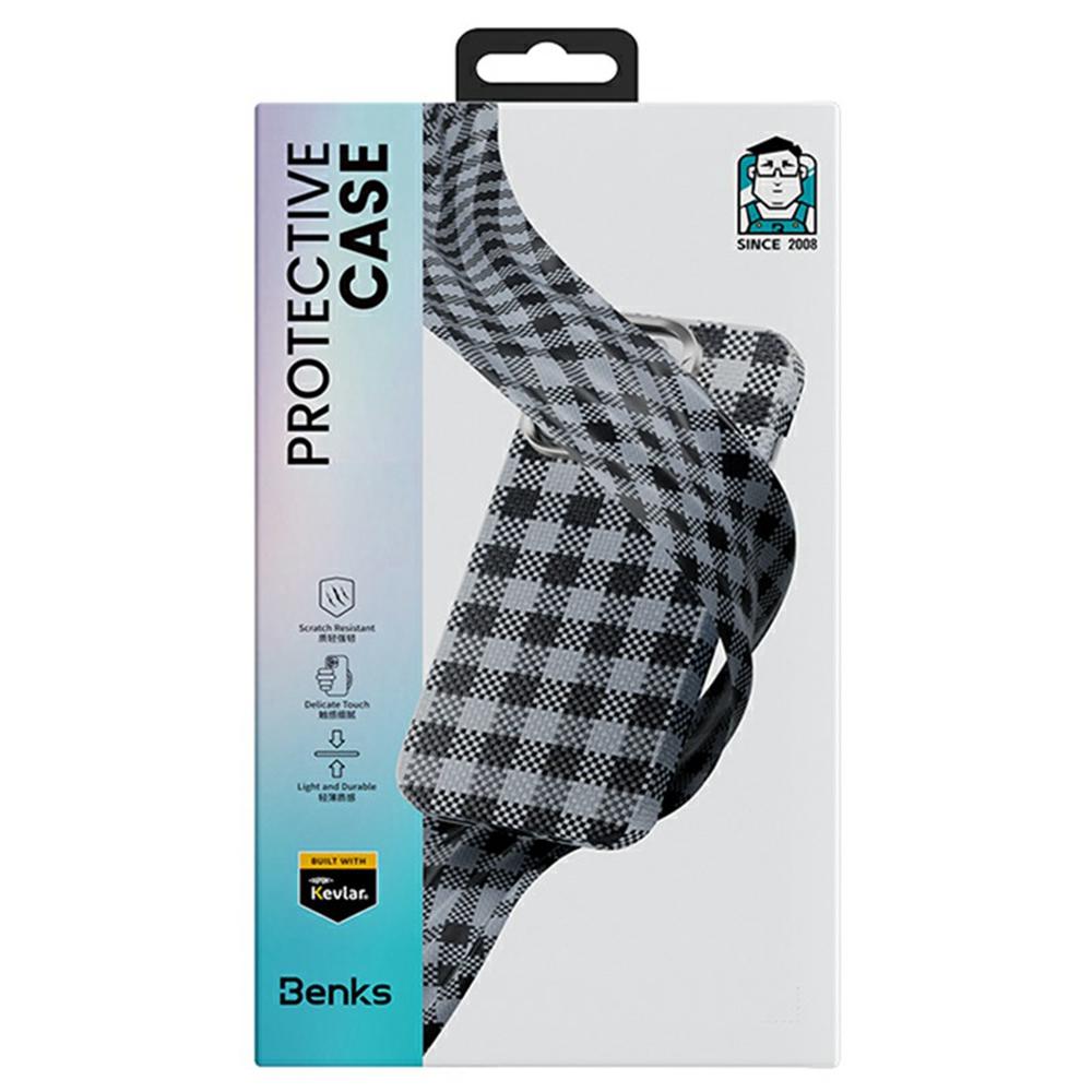 BENKS C1 For iPhone 16 Pro Case Aramid Fiber Grid Weave Phone Cover Compatible with MagSafe