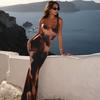 New Fashion Sleeveless Suspender Printed Long Slim-fitting High-waisted Dress In Summer In Europe and the United States