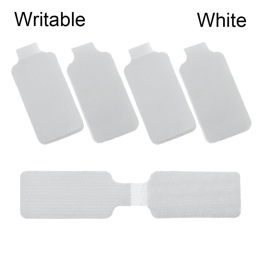 5pcs Writable Nylon Cable Labels Colorful Adhesive Wire Labels Electrical Cables Organize Tie Cord Identification Cord Protector