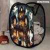 1Pcs Halloween Series 4 Pop-Up Laundry Hamper Expandable Mesh Hamper Basket for Room Bedroom Bathroom Organization Contemporary Storage