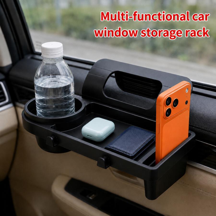 Cup Holder Car Window Storage Rack Cup Holder Phone Holder Side Door Organizer Tray Auto Interior Accessories Cup Holders 5