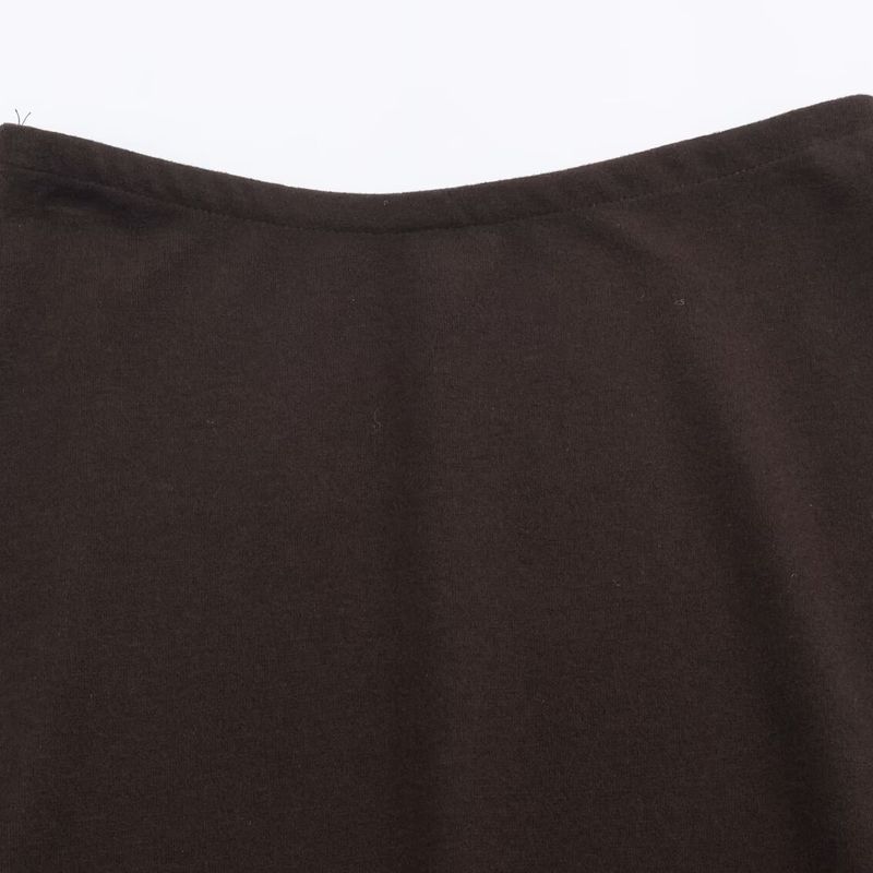 Za Export New Arrival Women's Clothing ZR Fashion Style Fashion Woolen Elastic Waist Big Hem Umbrella Skirt Long Skirt