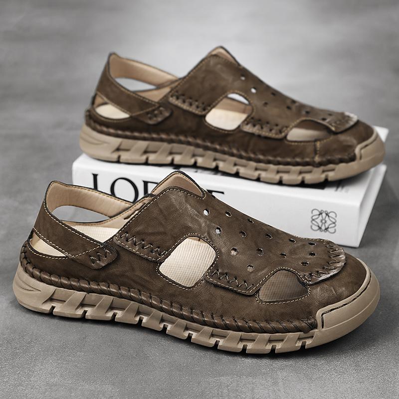 Fashion New Summer Outdoor Sandals for Men Luxury Brand Beach Shoes Anti-Slip Man Hiking Sandals Hollow Out Shoes Quick Dry Mens Sandaly