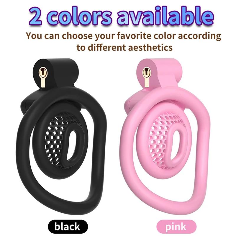 Mini Honeycomb Chastity Lock Mesh Breathable Cock Ring SM Bondage Sex Toy For Men Gay Hide Penis Abstinence from Sexual Activity