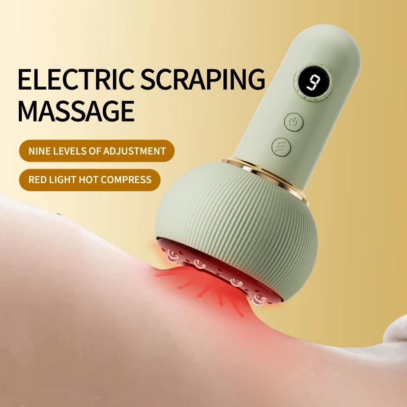 Electric Cupping Massager Vacuum Suction Cup GuaSha Anti Cellulite Beauty Health Scraping Infrared Heat Body Slimming Massage